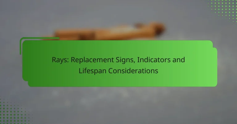 Rays: Replacement Signs, Indicators and Lifespan Considerations
